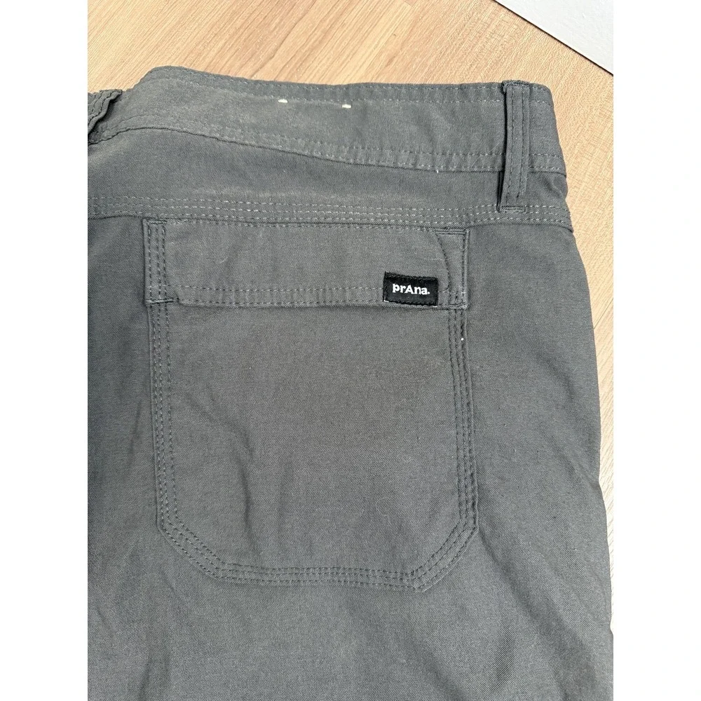 PrAna Pants Mens 38x30‎ Zion Gray Hiking Cargo Adjustable Waist Snap Hem Outdoor